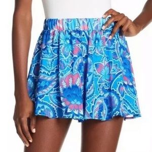 Show Me Your Mumu Blue Pink Paisley Swing Shorts